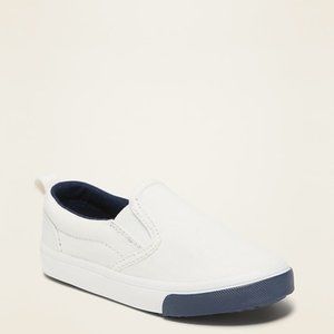 Unisex Color-Blocked Canvas Slip-Ons for Toddler